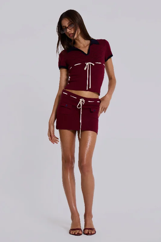 Scarlett Knit Mini Skirt spandex blend skirt
