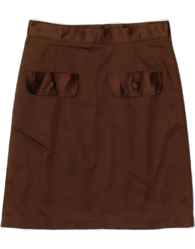 VINTAGE Womens A-Line Skirt W28 Medium Brown corduroy skirt durable