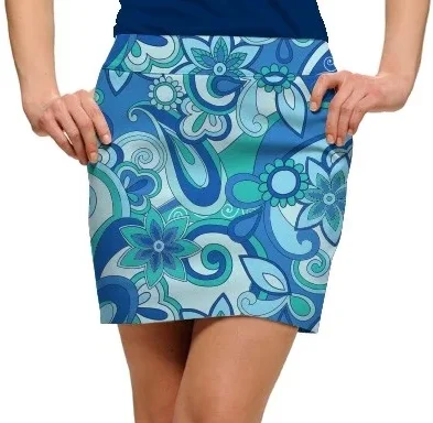 Loudmouth Golf: Women's StretchTech Skort - Summer of Love linen skirt breathable