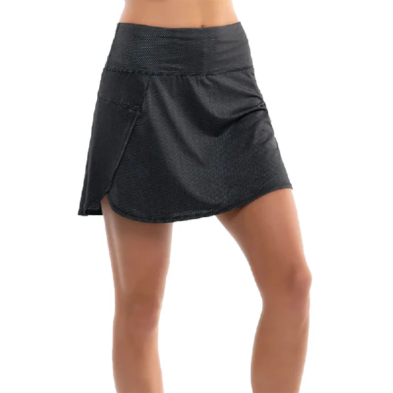 Lucky in Love Swing Black 15.25in Womens Golf Skort velvet skirt luxurious