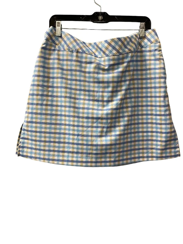 Skort By Adidas In Checkered Pattern, Size: 12 leather skirt durable