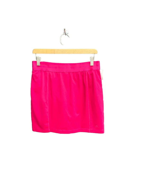 Skort By Adidas In Fuschia, Size: S satin skirt smooth