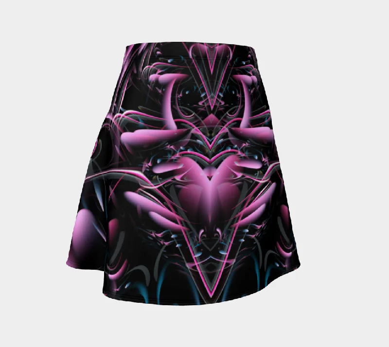 UNIVERSOUL LOVE FLARE SKIRT linen skirt light